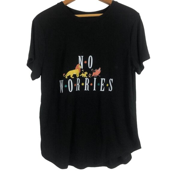 Disney The Lion King No Worries Graphic Tee Sz XL Jrs Black Hakuna Matata - Picture 1 of 4